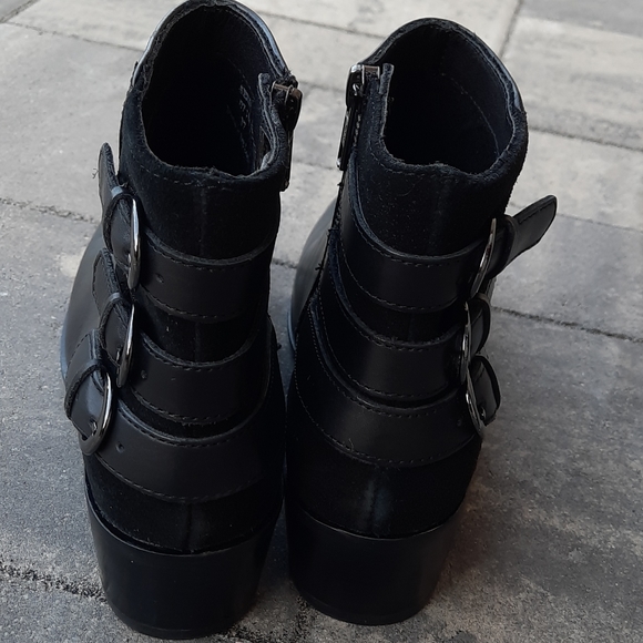 Hudson London Black Leather Eris Ankle Boots - Picture 8 of 12